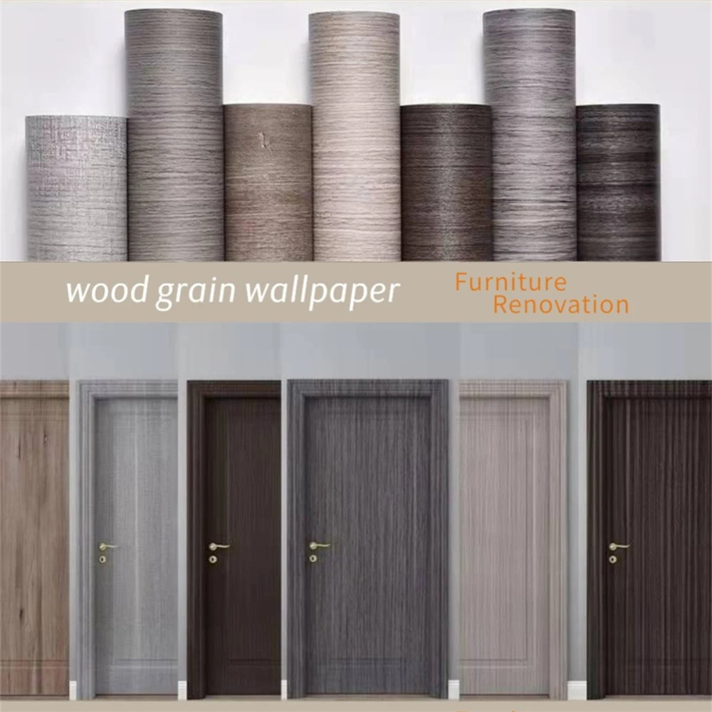 

90 Width Wood Grain Door Stickers for Wardrobe Table Closet Cupboard Furniture Waterproof PVC Self Adhesive Wallpaper Home Decor