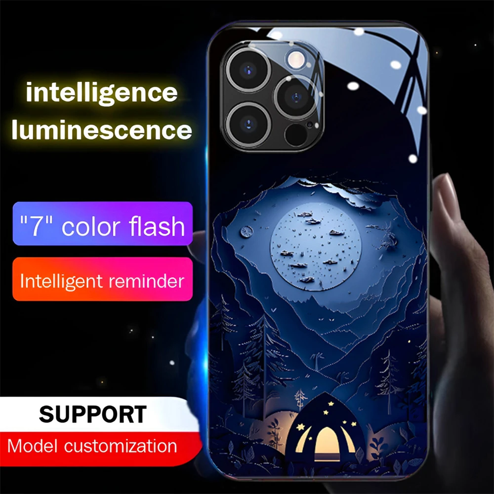 Beautiful Night Luminous Glass LED Calling Light Up Phone Case Cover For iPhone 15 14 13 12 11 Pro Max XR XS Plus 6 7 8 SE2020
Beautiful Night Luminous Glass LED Calling Light Up Phone Case Cover For iPhone 15 14 13 12 11 Pro Max XR XS Plus 6 7 8 SE2020