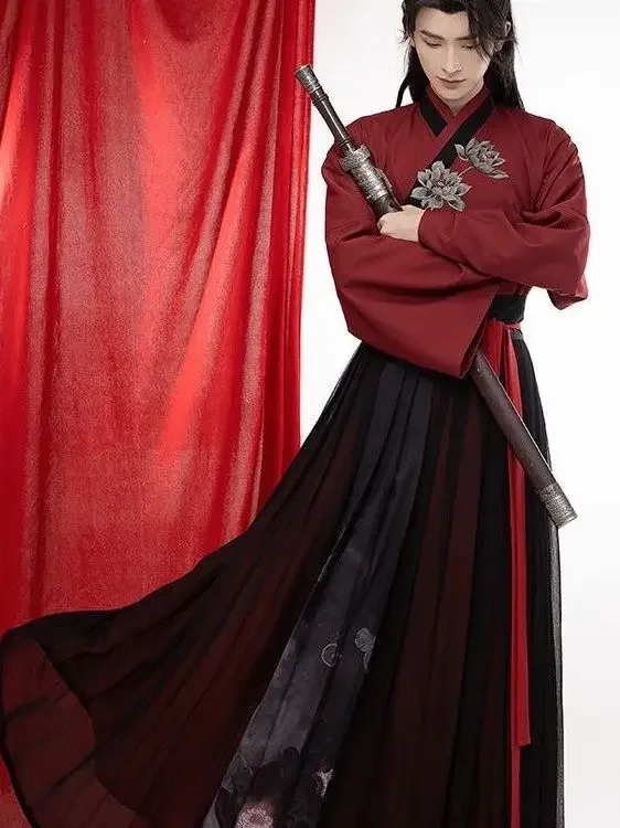 Chinese Style Hanfu Men's Clothing Martial Arts Style Embroidery Clothes Chivalrous Scholar Weijin Dynasty Costume
Chinese Style Hanfu Men's Clothing Martial Arts Style Embroidery Clothes Chivalrous Scholar Weijin Dynasty Costume