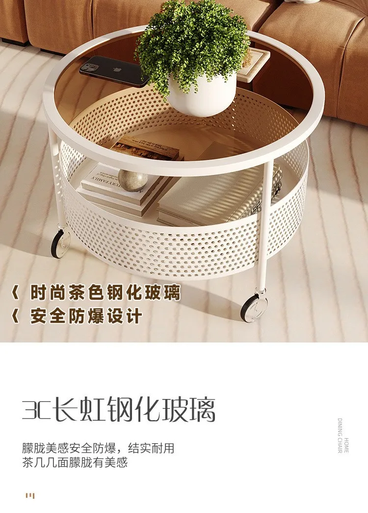 Minimalist modern cream style designer internet famous small coffee table, small living room tea table, minimalist glass circula 
Minimalist modern cream style designer internet famous small coffee table, small living room tea table, minimalist glass circula