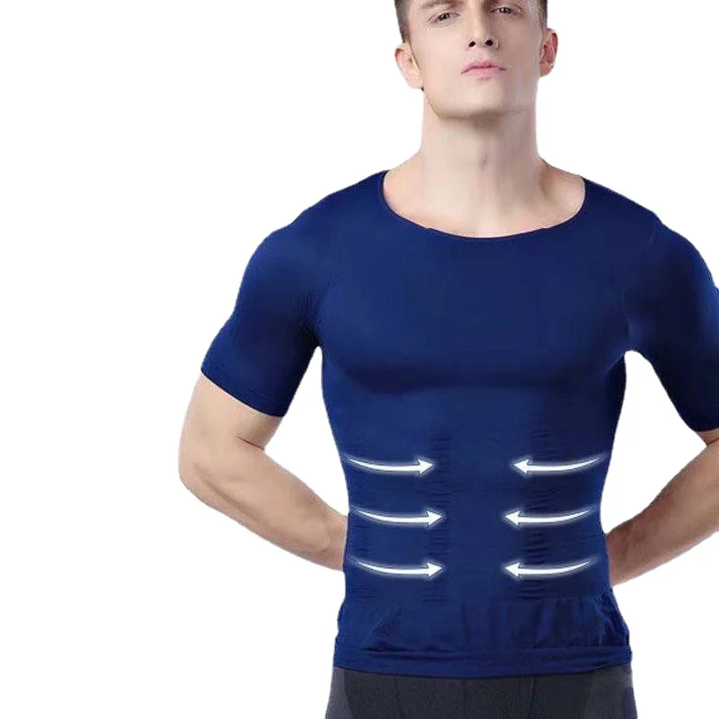 

Men's Shapewear Tops Compression Shirt Tummy Sheath Corset Bodybuilding Vest Close-fitting Stretch Tight Tank Tops