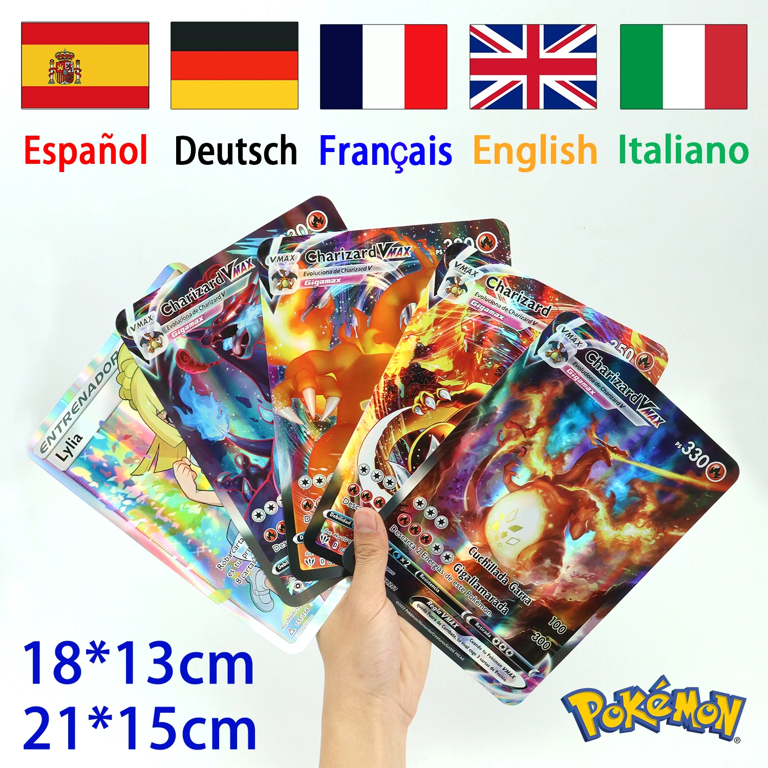 Big Pokemon Card Album Vstar Pack Oversized Jumbo Letters XXL spanish German French Italian Vmax GX Pikachu Charizard Rare Card
Big Pokemon Card Album Vstar Pack Oversized Jumbo Letters XXL spanish German French Italian Vmax GX Pikachu Charizard Rare Card