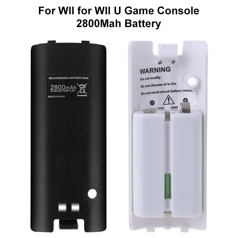 2Pcs 2800Mah Rechargeable Battery Safe Powerfrugal Battery Replacement for WII for WII U Game Console 
2Pcs 2800Mah Rechargeable Battery Safe Powerfrugal Battery Replacement for WII for WII U Game Console