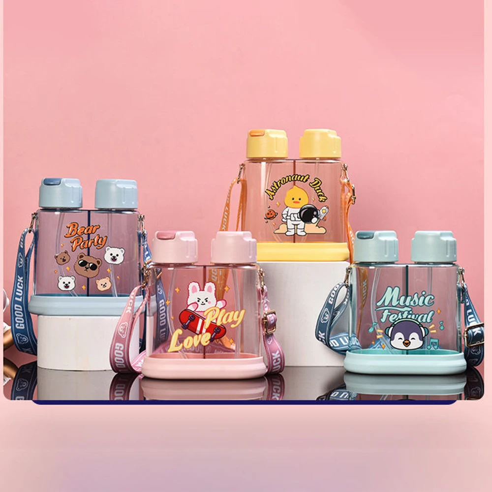 Creative Messenger Plastic Cup Ladies Gifts Kids Gifts Water Bottle with Straw Net Red High-value Double-drink Cup Ins Wind Cute
Creative Messenger Plastic Cup Ladies Gifts Kids Gifts Water Bottle with Straw Net Red High-value Double-drink Cup Ins Wind Cute
