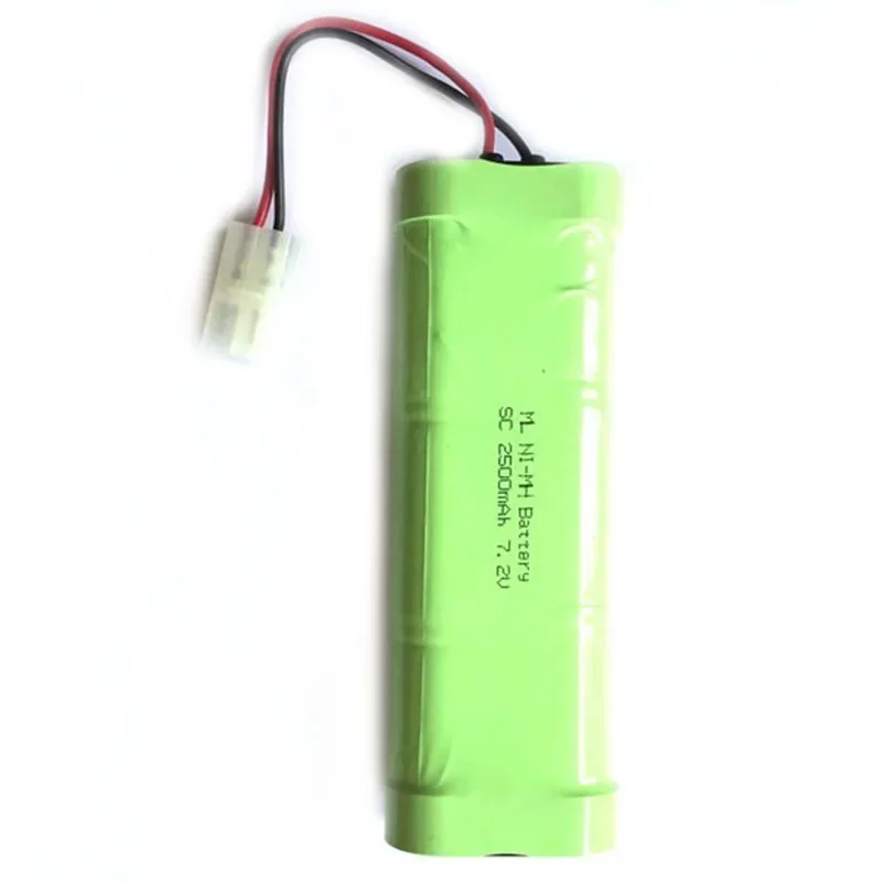 

High Capacity 7.2V 2500mAh SC Rechargeable Ni-MH Battery Pack with Tamiya Connector Plug for RC Cars RC Boat Remote Toys