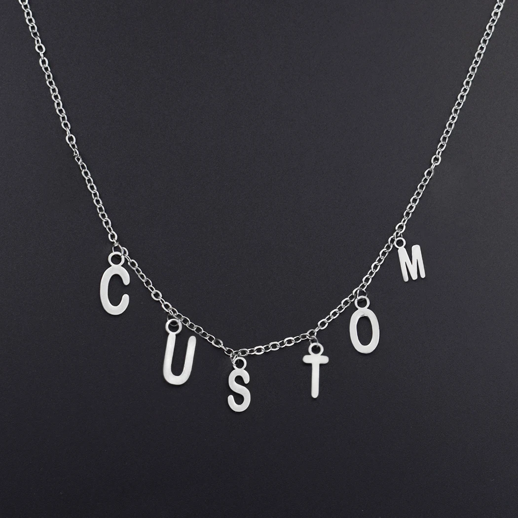 

Custom Letters Necklace for Women Customize Your Name Necklace Personalized Stainless Steel Letter Nameplate Gift Kpop Jewelry