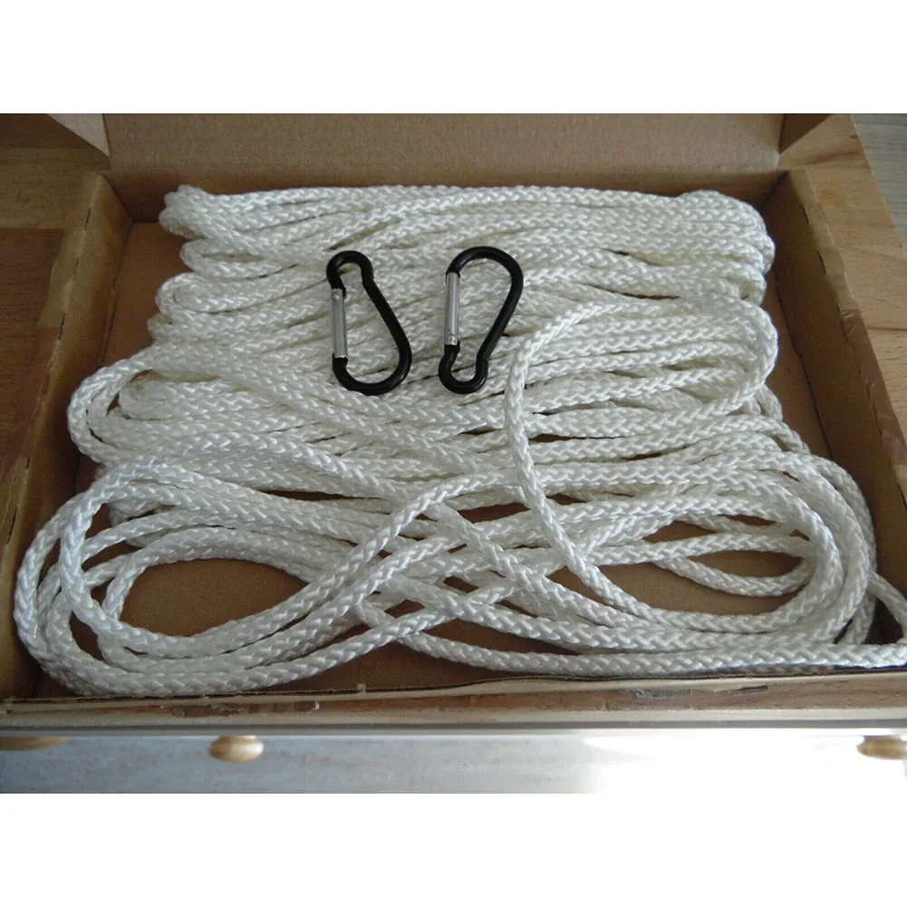 Flagpole Parts Braided Rope White With Hooks 38ft/11.5m Accessories Camping Clotheslines Festival For Boat Masts
Flagpole Parts Braided Rope White With Hooks 38ft/11.5m Accessories Camping Clotheslines Festival For Boat Masts