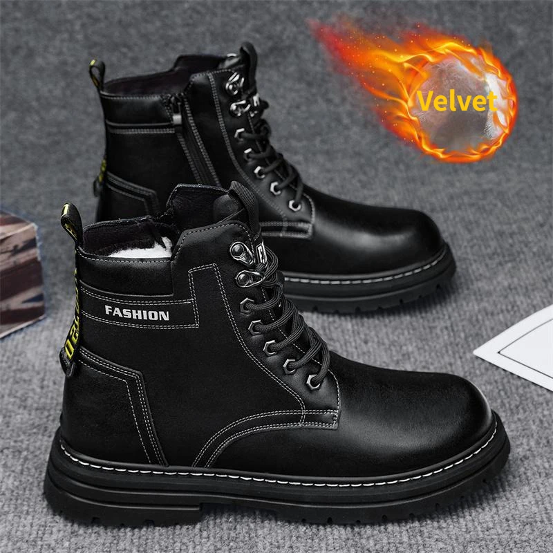 Botas Para Hombre New Men's Winter Boots Leather Man Snow Boots Autumn Winter Velvet Ankle Boots for Men Thickened Cotton Shoes
Botas Para Hombre New Men's Winter Boots Leather Man Snow Boots Autumn Winter Velvet Ankle Boots for Men Thickened Cotton Shoes