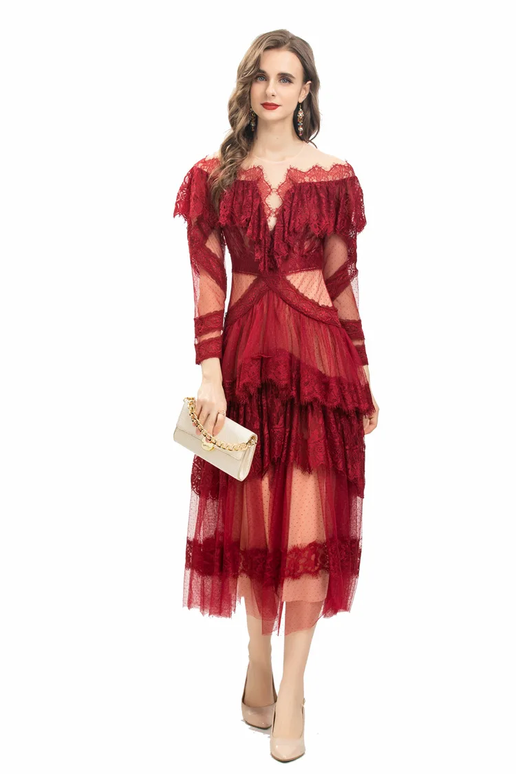 2022 Early Autumn European and American Women's Wear New French Lace Mesh Perspective Temperament Fairy Pure Desire Dress
2022 Early Autumn European and American Women's Wear New French Lace Mesh Perspective Temperament Fairy Pure Desire Dress