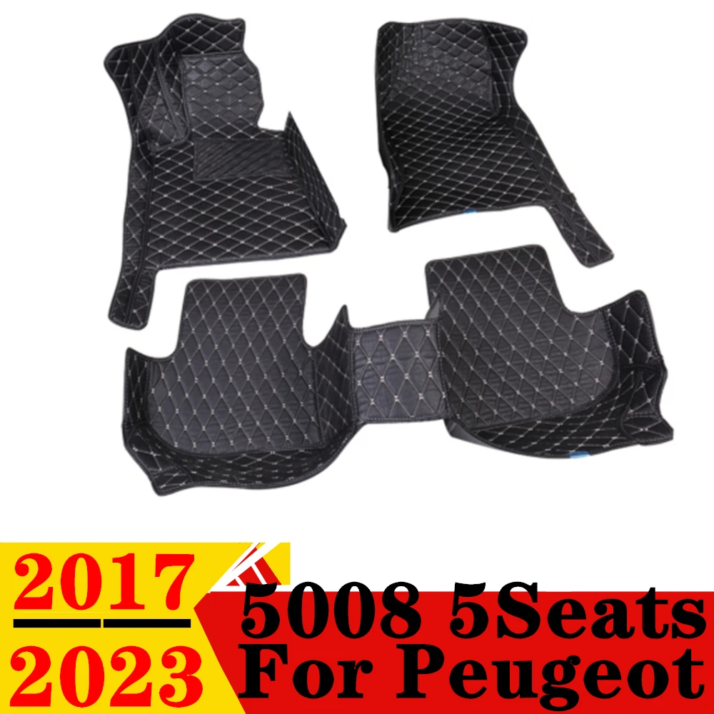 

Автомобильные коврики для Peugeot 5008, 5 сидений, 2023, 2022, 2021, 20, 2019, 2018, 2017, подходят для передних и задних напольных ковриков