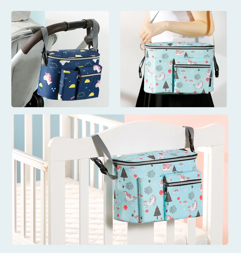 

Baby Stroller Organizer Nappy Bag Hook Hanging Mummy Carriage Bottle Bag Handbag Pram Cart Organizer Diaper Travel Bag