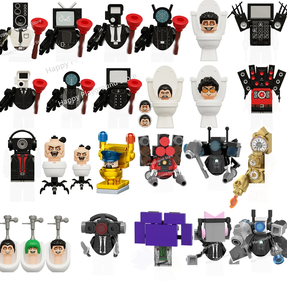New Mini Skibidi Toilet Figure Anime Block Toys TvMan Plus Titan Cameraman Speakerman Bricks Model Toy For Kid Birthday Gifts
New Mini Skibidi Toilet Figure Anime Block Toys TvMan Plus Titan Cameraman Speakerman Bricks Model Toy For Kid Birthday Gifts