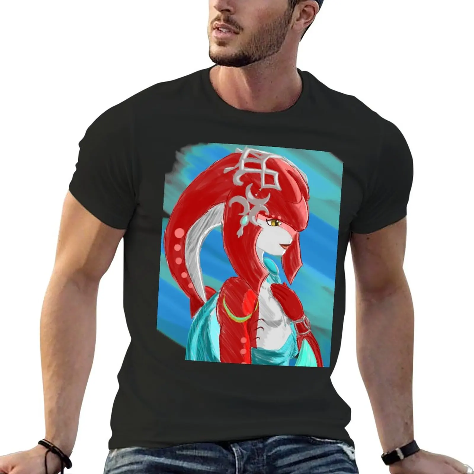 Новая Футболка Champion Mipha, футболка, короткая аниме одежда, великолепная футболка, мужские футболки с графическим рисунком 
Новая Футболка Champion Mipha, футболка, короткая аниме одежда, великолепная футболка, мужские футболки с графическим рисунком
