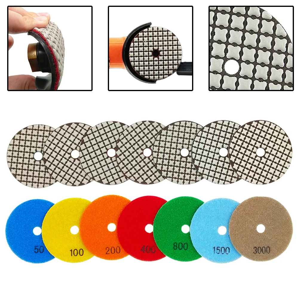 1pc 4 Inch 100mm Diamond Polishing Pads Kit Wet/Dry Grinding Disc For Concrete Marble Stone Countertop Quartz Granite Grinding
1pc 4 Inch 100mm Diamond Polishing Pads Kit Wet/Dry Grinding Disc For Concrete Marble Stone Countertop Quartz Granite Grinding