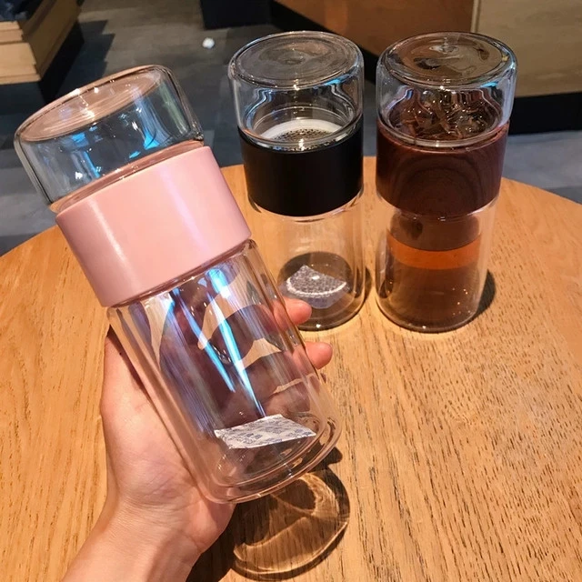 High Quality Double Glass Water Bottle With Case Tea Drink Bottle Infuser Tumbler Drinkware Waterbottle Eco-Friendly
High Quality Double Glass Water Bottle With Case Tea Drink Bottle Infuser Tumbler Drinkware Waterbottle Eco-Friendly