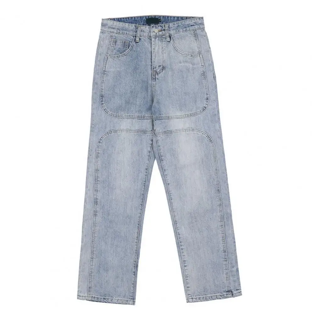 Wide Leg Men Pants Comfortable Men's Wide Leg Trousers with Breathable Fabric Pockets Stylish Patchwork Design Mid Waist Full
Wide Leg Men Pants Comfortable Men's Wide Leg Trousers with Breathable Fabric Pockets Stylish Patchwork Design Mid Waist Full