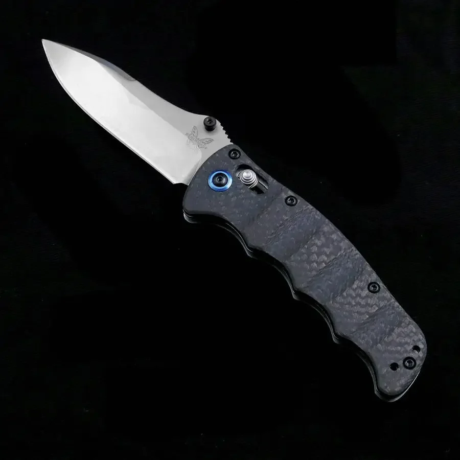 

Carbon Fiber BENCHMADE 484 Tactical Folding Knife M390 Blade Stone Washing Camping Survival Safety Pocket Knives