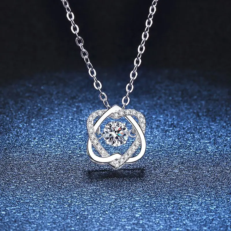 S925 Sterling Silver Plated Diamond Heart Pendant Neck D Color Moissanite Fine Jewelry Neck Chain For Women Trendy Party
S925 Sterling Silver Plated Diamond Heart Pendant Neck D Color Moissanite Fine Jewelry Neck Chain For Women Trendy Party
