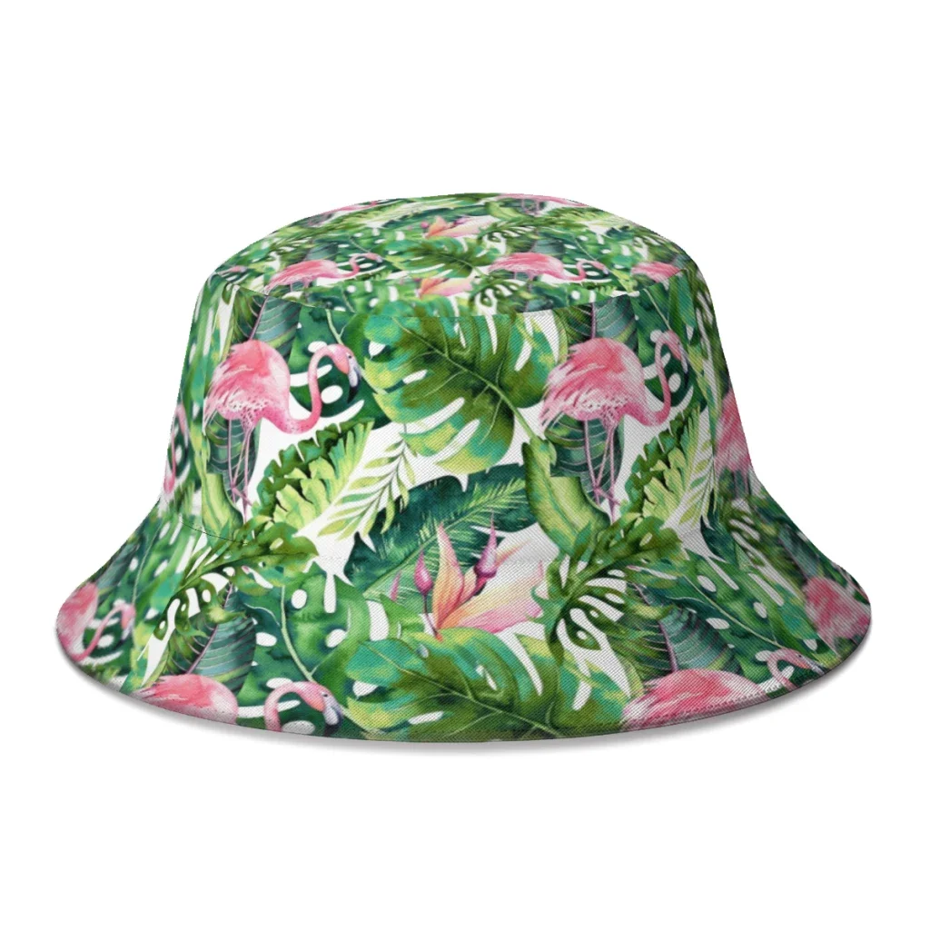 

Flamingo Tropical Fisherman Cap Hip Hop Gorras Unisex Harajuku Printing Bucket Hat Outdoor Gardening Beach Hiking Fishing Caps