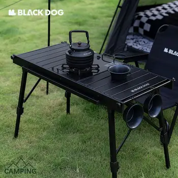 Blackdog IGT 콤비네이션 테이블, 다기능 휴대용 접이식 테이블, 야외 캠핑 스타일 보관 테이블, 높이 조절 가능