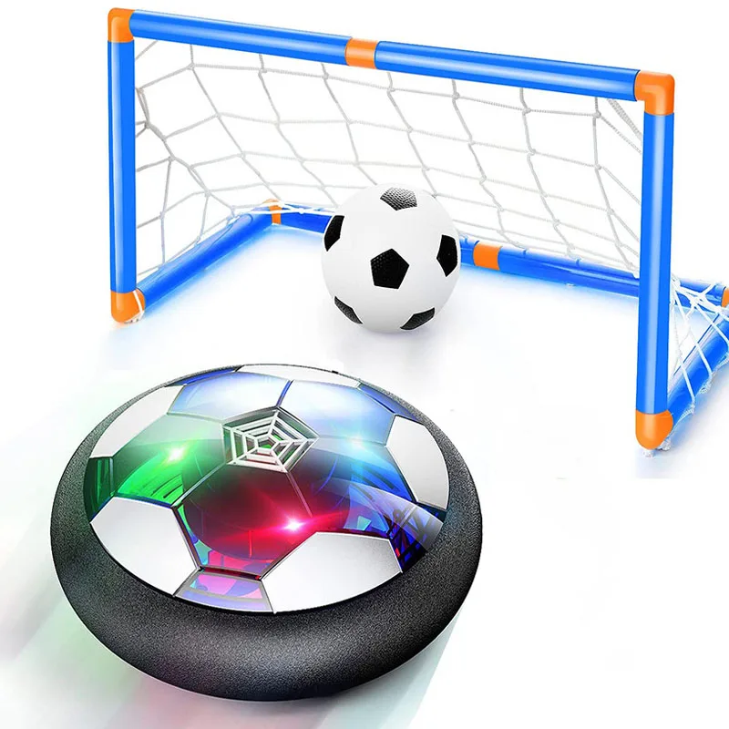 

USB charging suspended football with dual goals and lighting for children's indoor leisure electric suspended football toys
