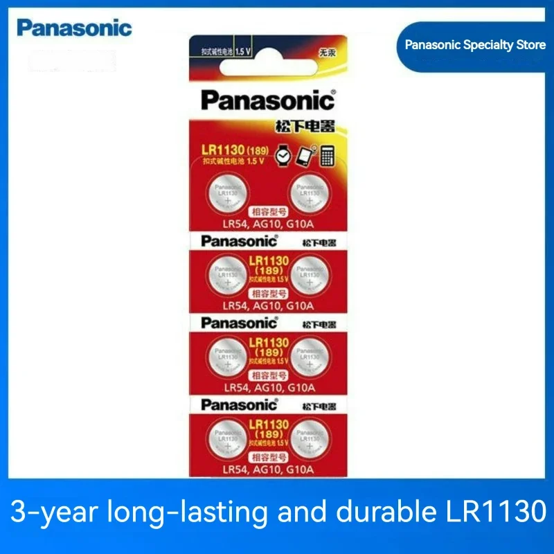 Щелочная Кнопочная батарея Panasonic 189 LR1130 AG10 SR1130 389 V10GA LR54 SR54 1,5 V для детской игрушечной термометр
Щелочная Кнопочная батарея Panasonic 189 LR1130 AG10 SR1130 389 V10GA LR54 SR54 1,5 V для детской игрушечной термометр