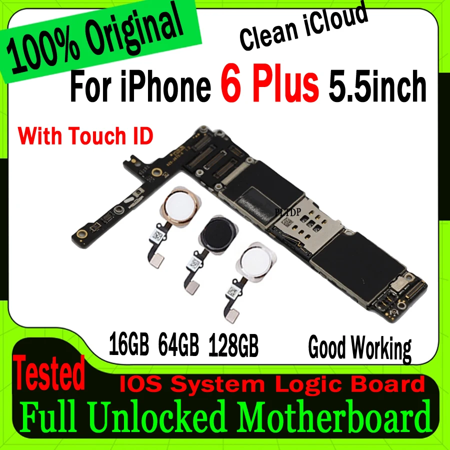 Factory unlocked for iPhone 6 Plus motherboard 16GB 64GB 128GB,100% Original for iPhone 6 Plus With/No Touch ID logic board
Factory unlocked for iPhone 6 Plus motherboard 16GB 64GB 128GB,100% Original for iPhone 6 Plus With/No Touch ID logic board