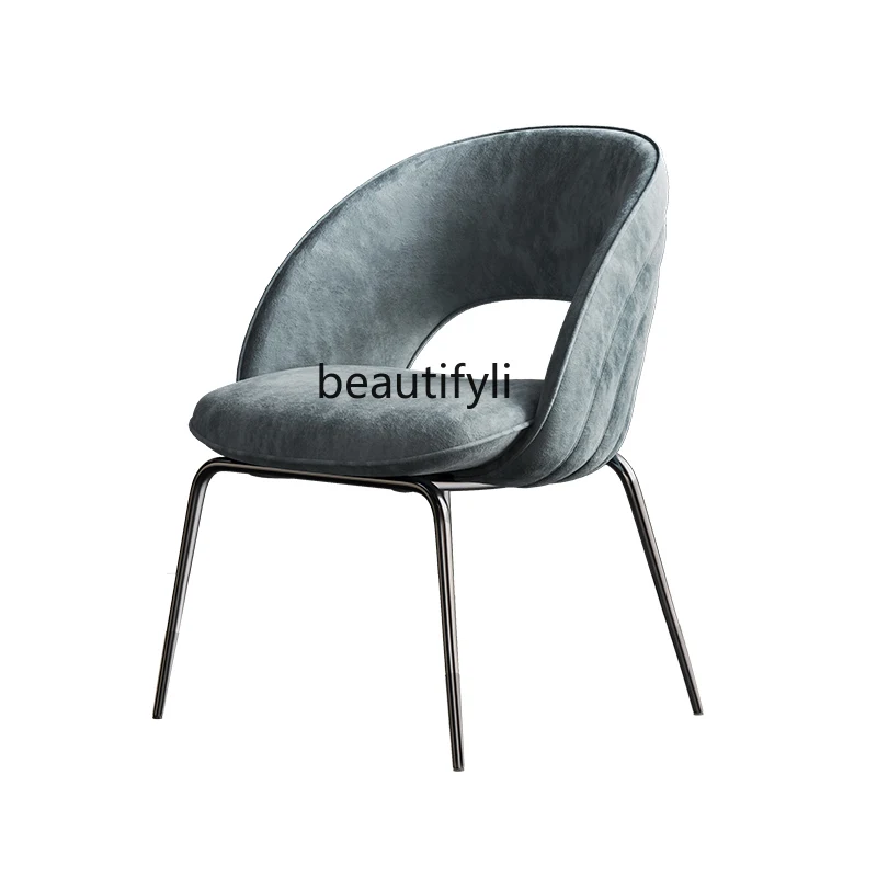 Italian-Style Light Luxury Dining Chair Modern Minimalist Restaurant Designer Model High-End Soft Bag Backrest Chair
Italian-Style Light Luxury Dining Chair Modern Minimalist Restaurant Designer Model High-End Soft Bag Backrest Chair