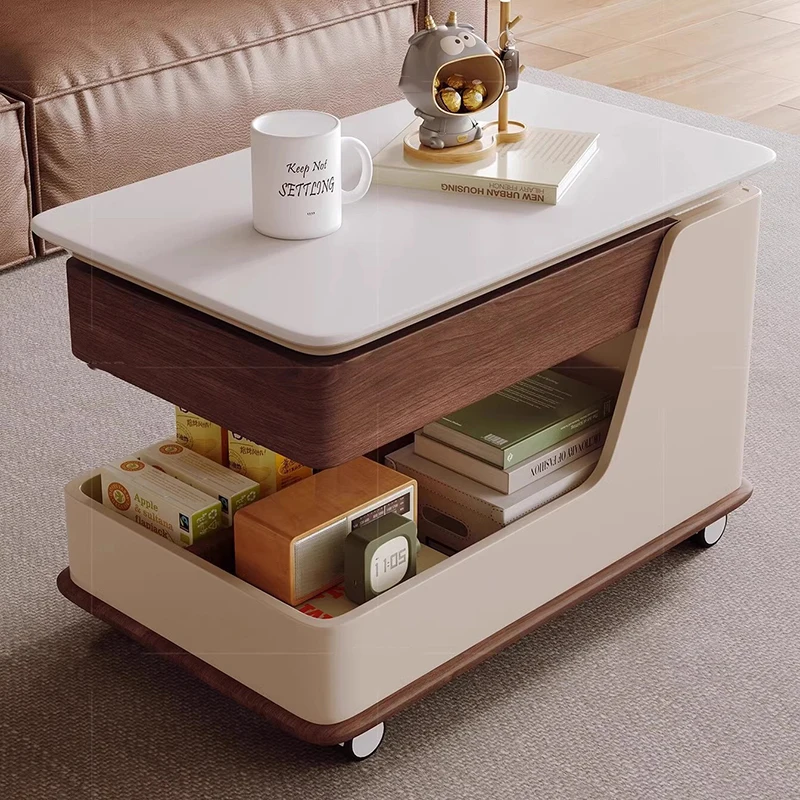 Modern Room Tea Table Dining Modern Nightstands Balcony Fold Table Wheel Light Luxury Salotto Living Room Center Furniture
Modern Room Tea Table Dining Modern Nightstands Balcony Fold Table Wheel Light Luxury Salotto Living Room Center Furniture