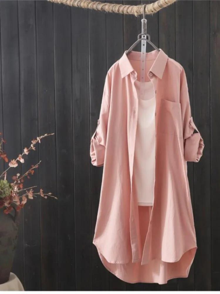 Spring Autumn Women Top Blouse Fashion Turn-down Collar Long Sleeve Button Tops Loose Casual Shirt New White Shirt Female
Spring Autumn Women Top Blouse Fashion Turn-down Collar Long Sleeve Button Tops Loose Casual Shirt New White Shirt Female