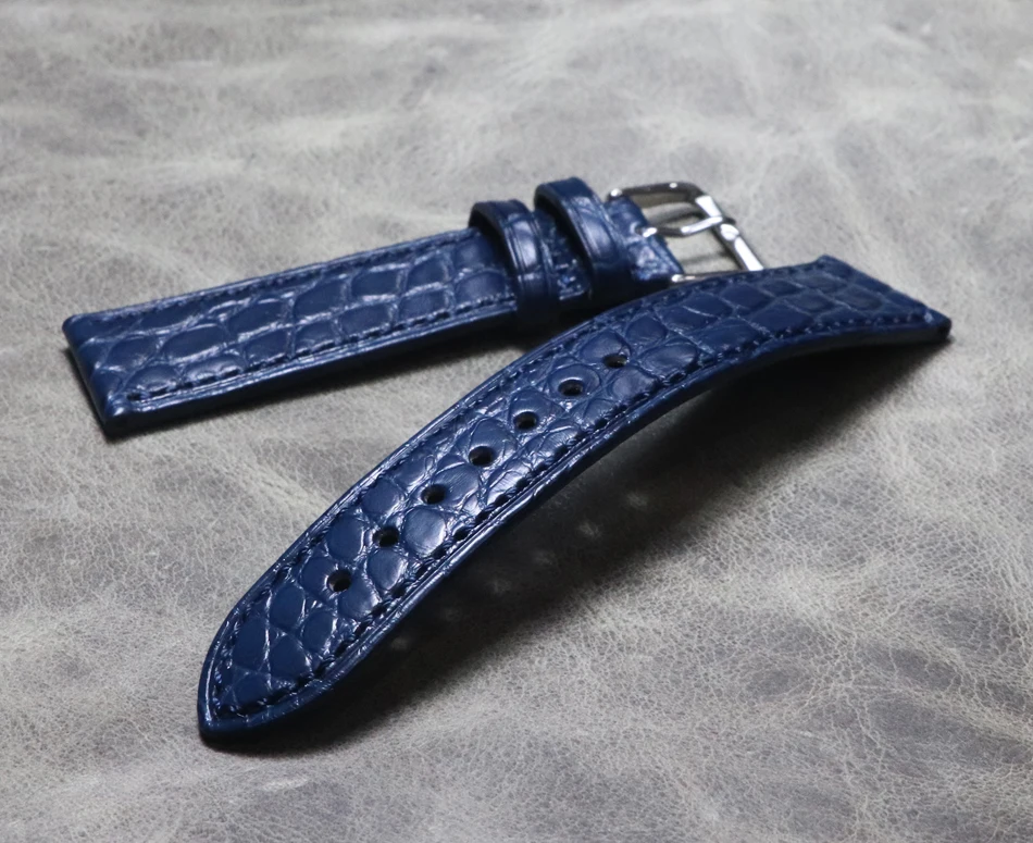 New 18mm 20mm Dark Blue Soft Strap Crocodile Leather Replacement Watchbands Alligator Grain Genuine Product Watch Band Bracelet
New 18mm 20mm Dark Blue Soft Strap Crocodile Leather Replacement Watchbands Alligator Grain Genuine Product Watch Band Bracelet