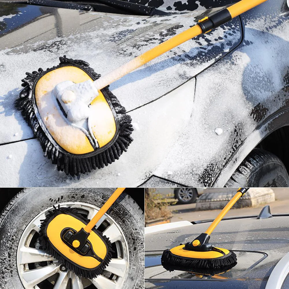 Car Wash Brush Cleaning Chenille Mop Brushes Yellow Brush Head Kit With Handle Super-Absorbent Brush Head For Both Wet And Dry
Car Wash Brush Cleaning Chenille Mop Brushes Yellow Brush Head Kit With Handle Super-Absorbent Brush Head For Both Wet And Dry