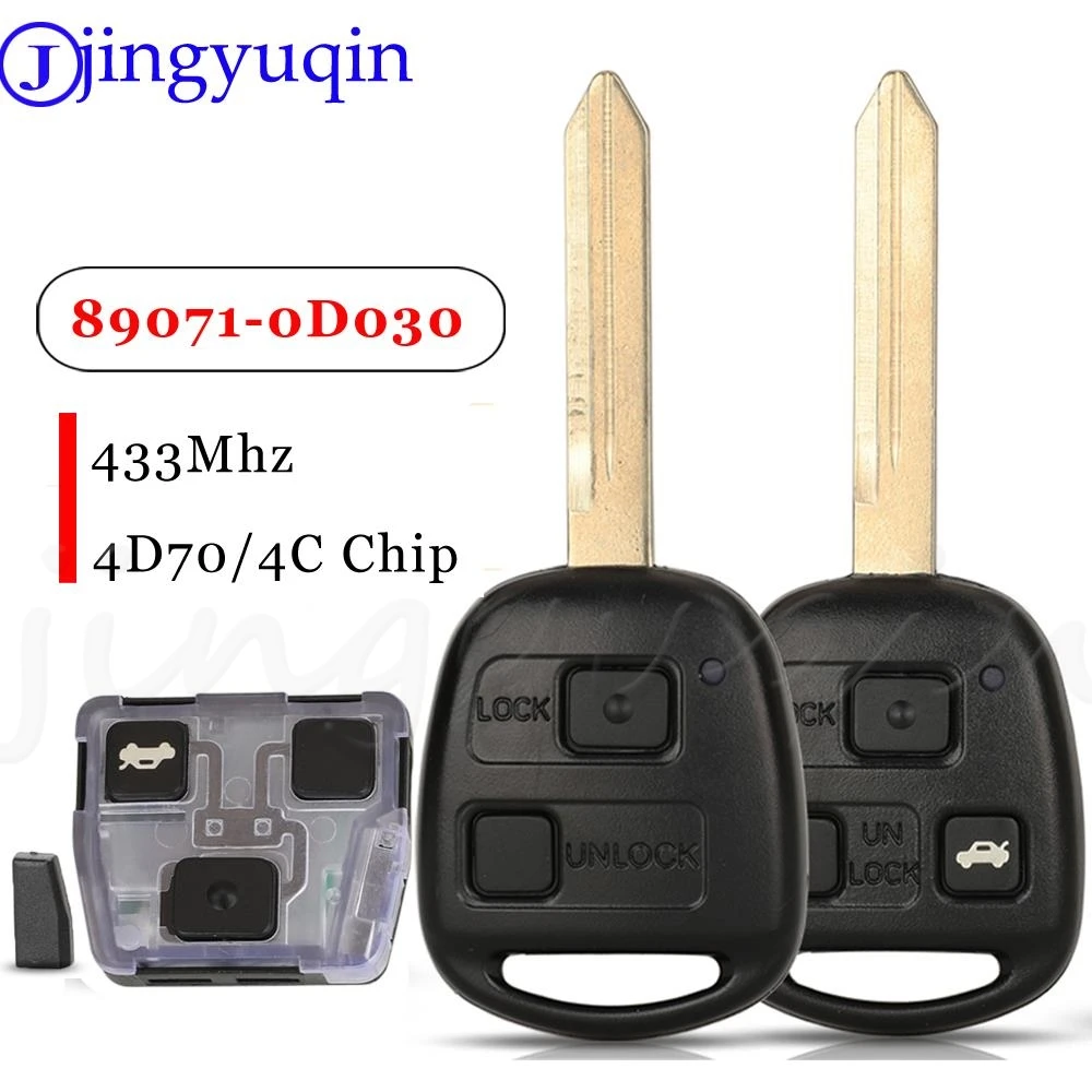 Jingyuqin 2/3 кнопочный умный телефон 433 МГц 4D70 4C Чип P/N: 89071-0D030 для Toyota Yaris Avensis 2003 - 2011
Jingyuqin 2/3 кнопочный умный телефон 433 МГц 4D70 4C Чип P/N: 89071-0D030 для Toyota Yaris Avensis 2003 - 2011