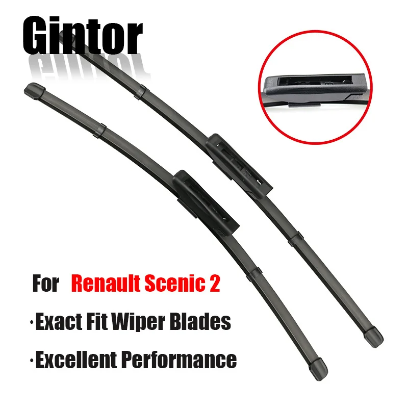 Gintor Wiper Front Wiper Blades For Renault Scenic 2 Grand Scenic II 2 2005 - 2009 Windshield Windscreen Front Window 26"+22"
Gintor Wiper Front Wiper Blades For Renault Scenic 2 Grand Scenic II 2 2005 - 2009 Windshield Windscreen Front Window 26"+22"