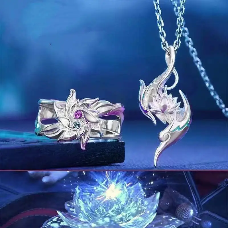 Battle Through The Heaven Fights Break Sphere Xiao Yan Lotus Ring Pendant Necklace Silver Plated Anime Xiao Yan Cos Jewelry Gift
Battle Through The Heaven Fights Break Sphere Xiao Yan Lotus Ring Pendant Necklace Silver Plated Anime Xiao Yan Cos Jewelry Gift