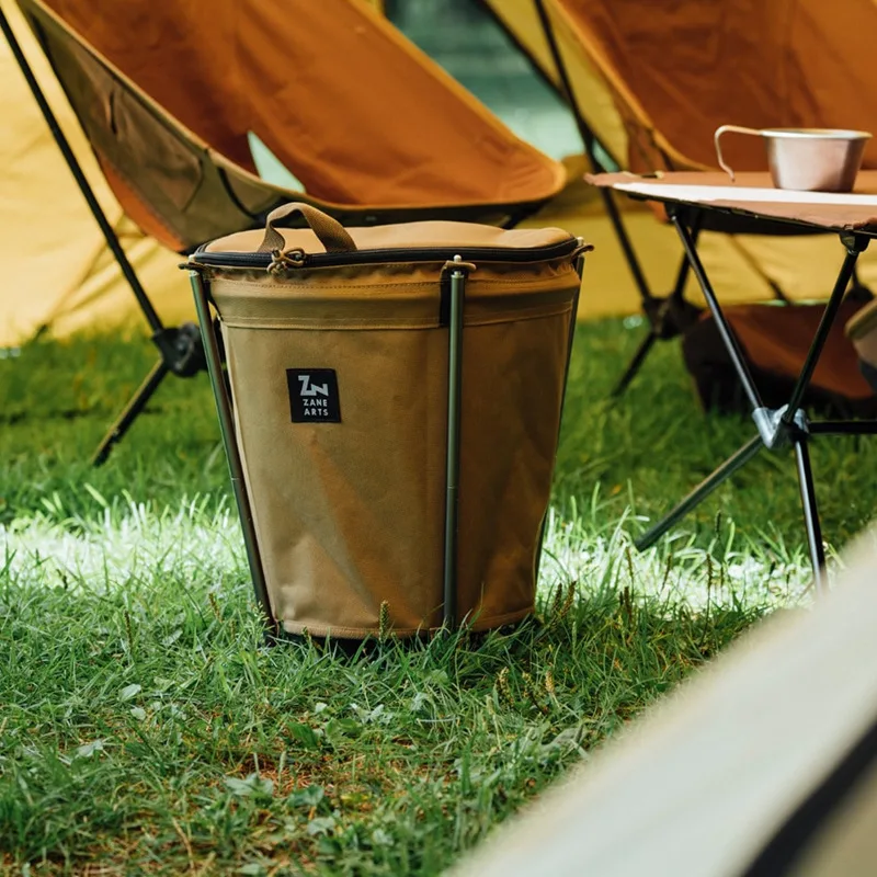 

Camping Trash Can Foldable Dirty Clothes Basket Portable Reusable foldable Garden Yard Trash Bag storage for Garden Picnic