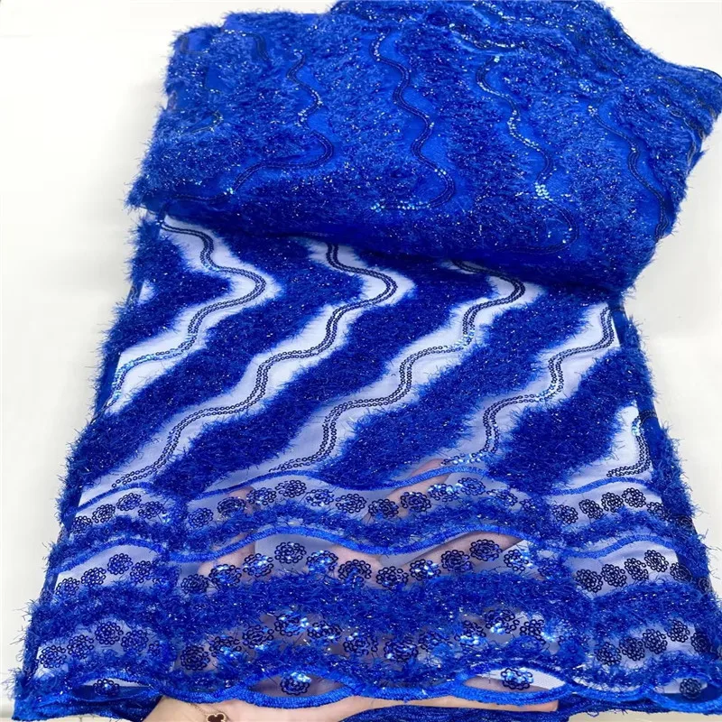 2022 African Embroidery Tulle Lace Fabric With Sequins High Quality French Mesh Lace Fabric 5 Yards for Wedding Dress J9927 
2022 African Embroidery Tulle Lace Fabric With Sequins High Quality French Mesh Lace Fabric 5 Yards for Wedding Dress J9927