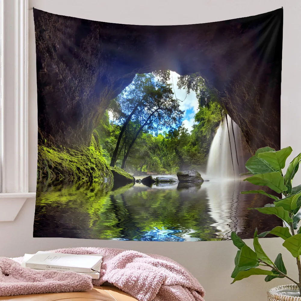 Natural Forest Landscape Tapestry Sunrise Forest Wall Tapestry Waterfall Room Decor Wall Hanging Home Decor Art Background Cloth
Natural Forest Landscape Tapestry Sunrise Forest Wall Tapestry Waterfall Room Decor Wall Hanging Home Decor Art Background Cloth