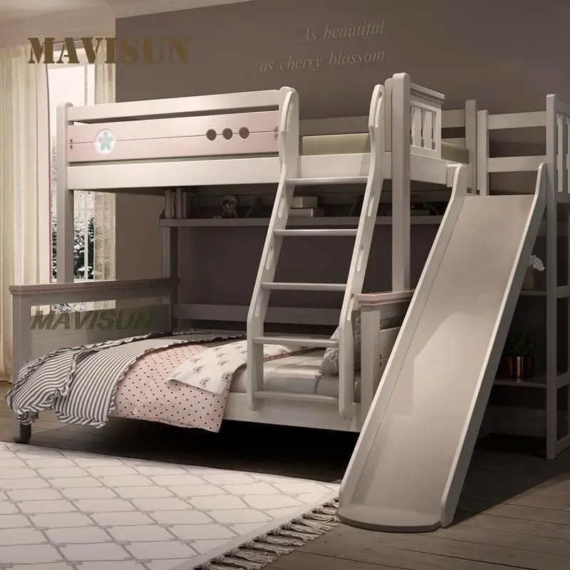 Modern Style Bunk Bed With Slide Household Solid Wood 1.2m Bed Frame Small Apartment Double Bedroom Furniture Set
Modern Style Bunk Bed With Slide Household Solid Wood 1.2m Bed Frame Small Apartment Double Bedroom Furniture Set
