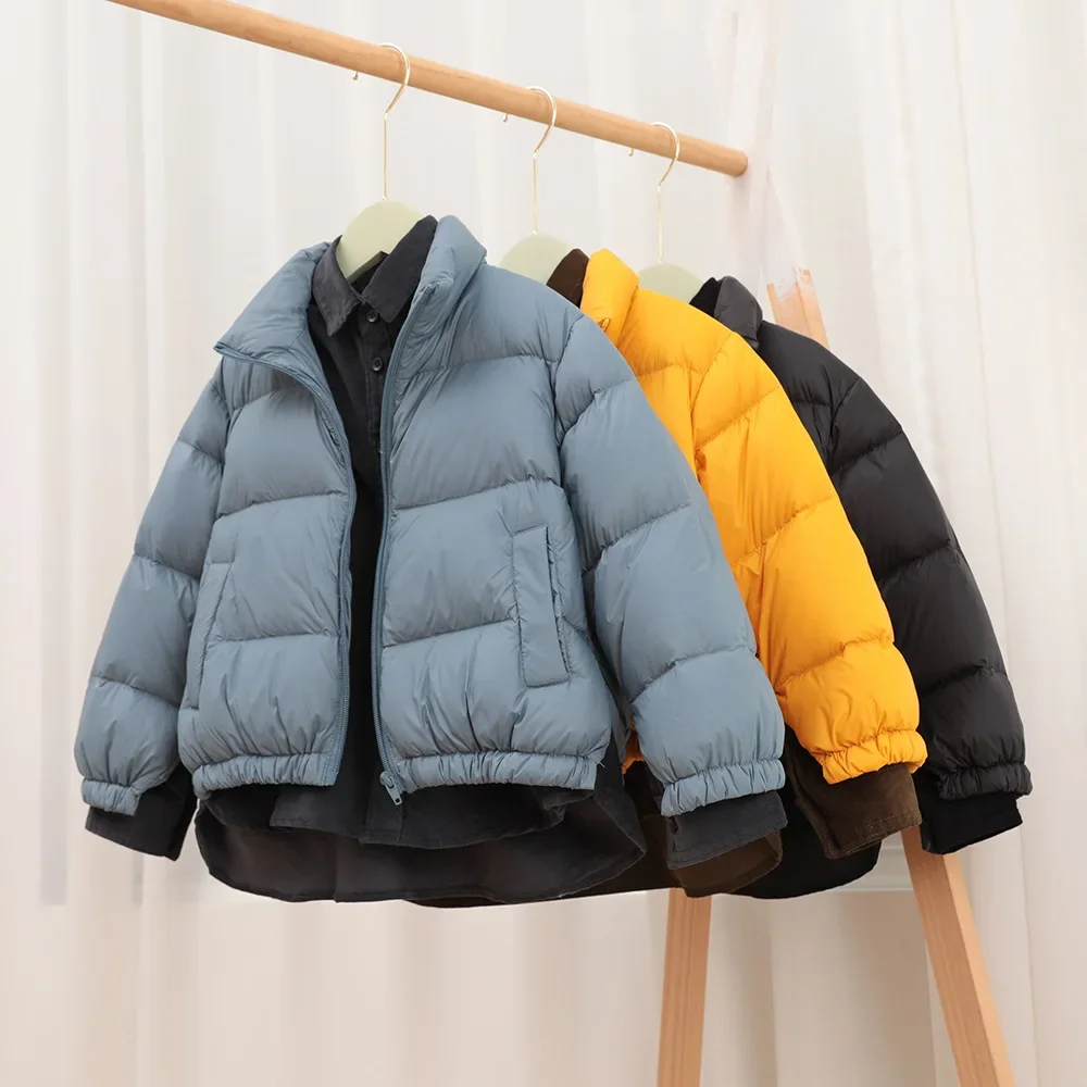 Children's Down Jacket Short Stand Collar Boy Fake Two Pieces Light Thick Medium Older Children Coats Snow Clothes Boy and Girl
Children's Down Jacket Short Stand Collar Boy Fake Two Pieces Light Thick Medium Older Children Coats Snow Clothes Boy and Girl