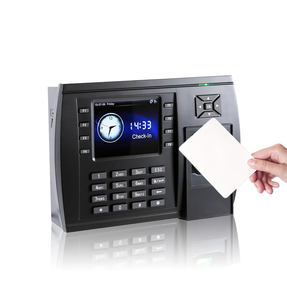 

RFID card biometric time attendance with fingerprint reader (TFT500/id)