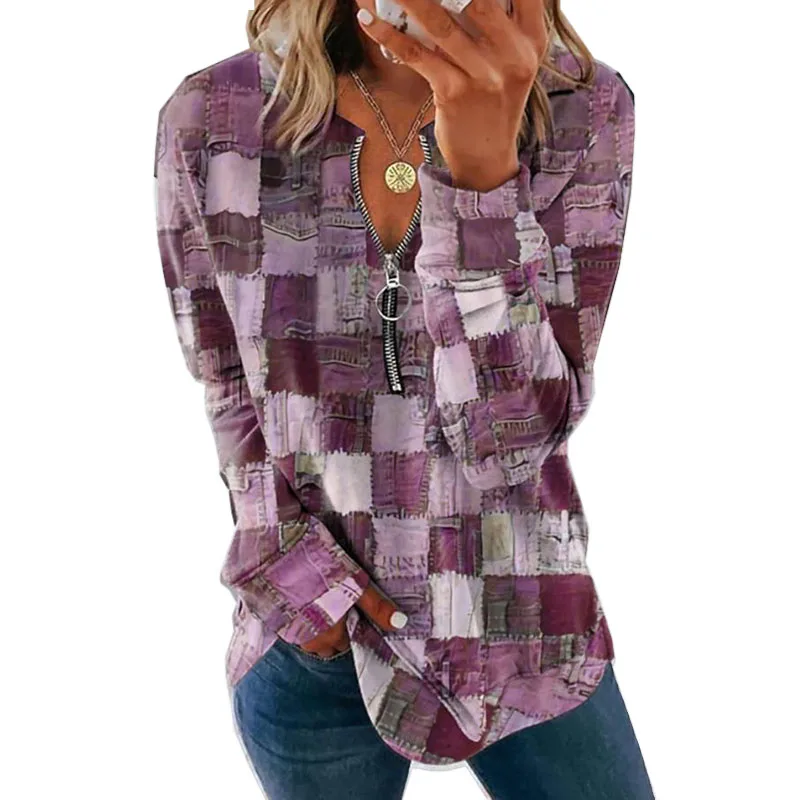 Vintage Loose Women Shirt 2023 Spring Autumn Long Sleeves Casual Shirt Women Streetwear Plaid Printed Zipper Tops Red Green Blue
Vintage Loose Women Shirt 2023 Spring Autumn Long Sleeves Casual Shirt Women Streetwear Plaid Printed Zipper Tops Red Green Blue
