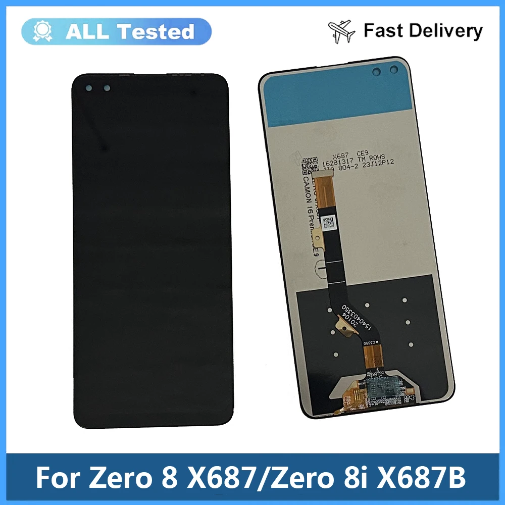

6.85" Tested lcd For Infinix Zero 8 X687 LCD Display Touch Screen Digitizer For infinix Zero 8i X687B LCD Assembly Replacement