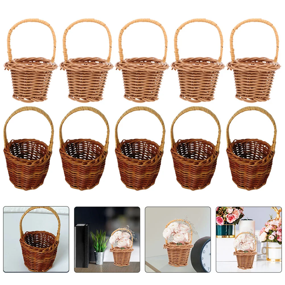 10 Pcs Miniature Woven Basket Wedding Party Decoration Small Candy Gift Decorations Picnic Rattan
10 Pcs Miniature Woven Basket Wedding Party Decoration Small Candy Gift Decorations Picnic Rattan