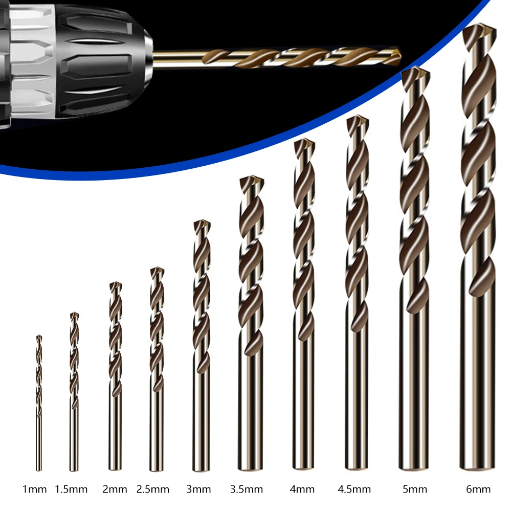 10Pcs/set M35 Cobalt HSS Drill Bit 1-6mm Straight Shank Drill Bit For Stainless-Steel Steel Iron Drilling Cutter Power Tool
10Pcs/set M35 Cobalt HSS Drill Bit 1-6mm Straight Shank Drill Bit For Stainless-Steel Steel Iron Drilling Cutter Power Tool