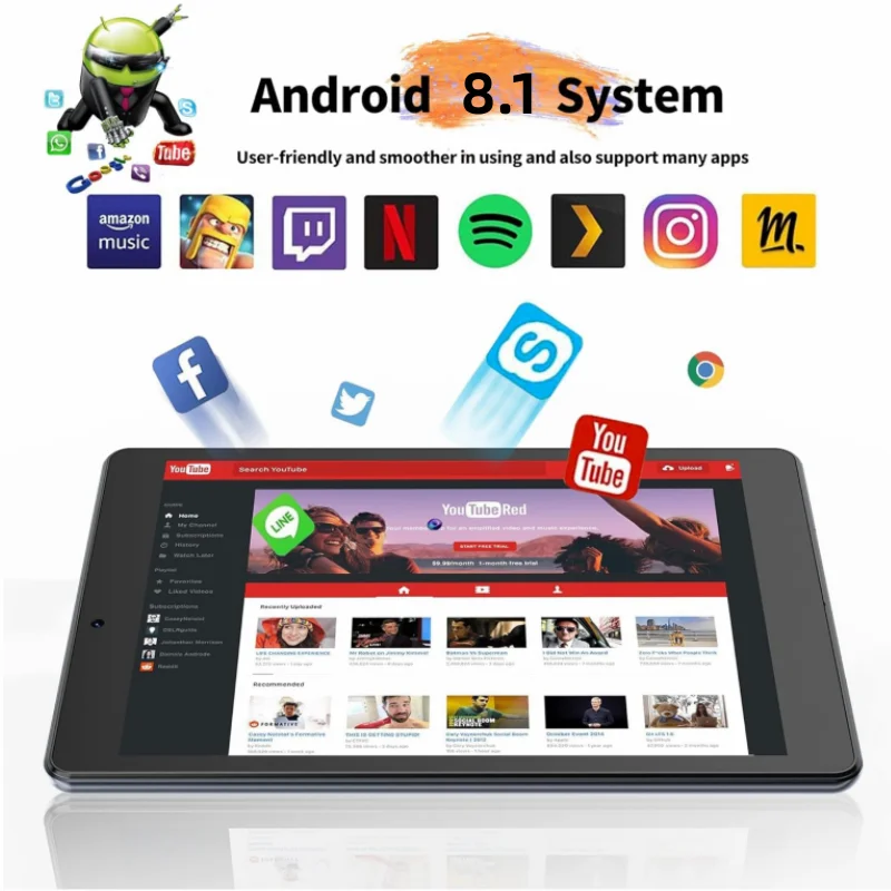 

DSlide 716 Android 8.1 Tablets 7.0 Inch 1GB DDR 8GB EMMC Quad-Core RK3126 Dual Camera Mini Tablet 1024 x 600 WSVGA