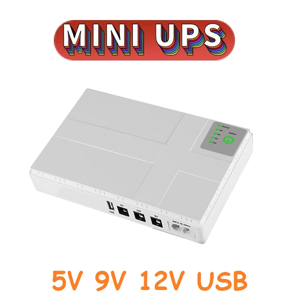 5V 9V 12V Mini UPS Uninterruptible Power Supply USB 10400MAh Battery Backup for WiFi Router CCTV(EU Plug)
5V 9V 12V Mini UPS Uninterruptible Power Supply USB 10400MAh Battery Backup for WiFi Router CCTV(EU Plug)