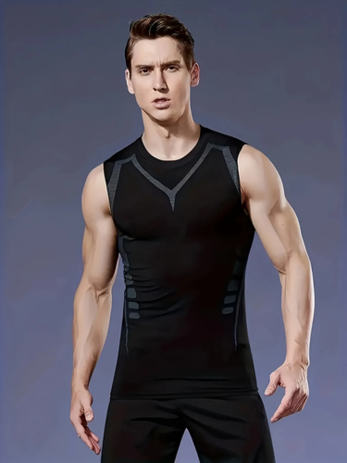 Sports vest men's summer ice silk quick drying thin fit fitness new running training tight top sleeveless 61 S32ee5c8d9a284e0bb2c76f76fb86095c8