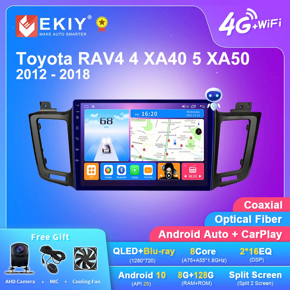 EKIY T7 Android 10 For Toyota RAV4 4 XA40 5 XA50 2012 - 2018 Car Multimedia Player Stereo Autoradio GPS Navigation CarPlay 2din
EKIY T7 Android 10 For Toyota RAV4 4 XA40 5 XA50 2012 - 2018 Car Multimedia Player Stereo Autoradio GPS Navigation CarPlay 2din