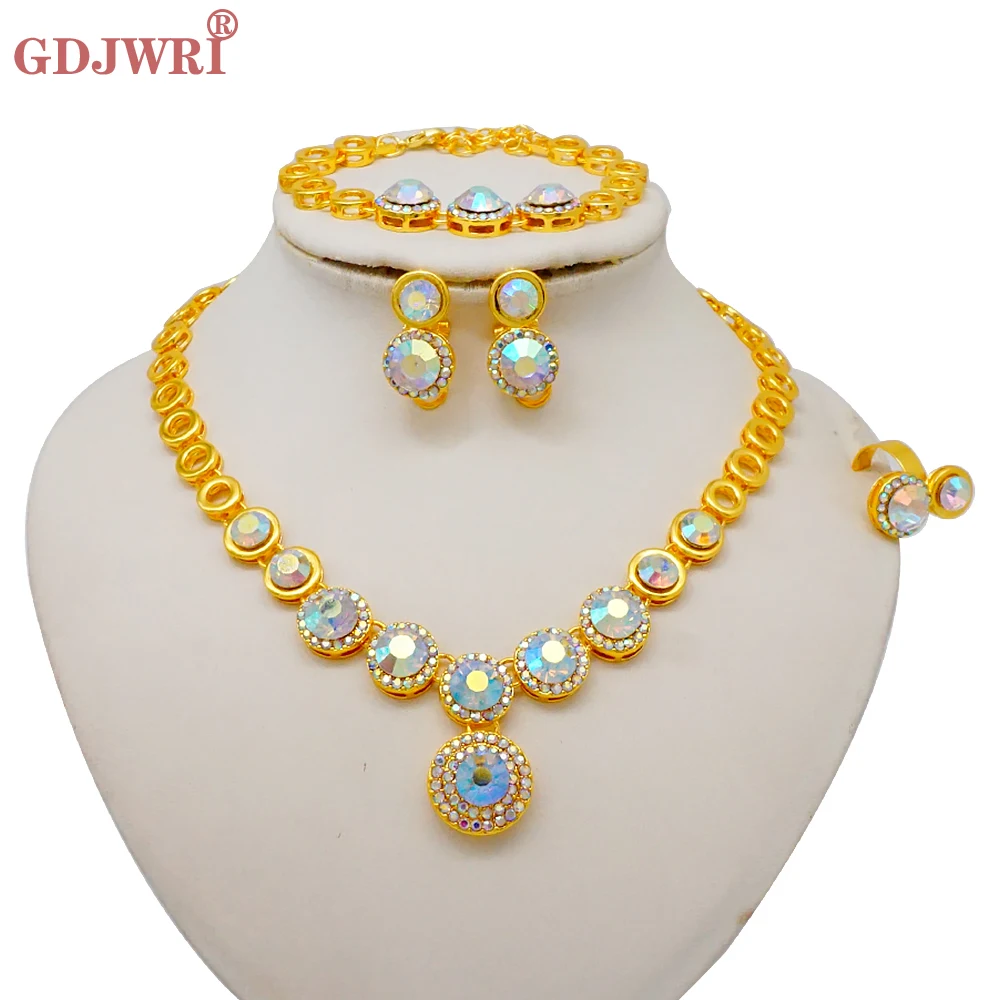Luxury Gold Color Double Layered Necklace Jewelry Sets For Women African Water Drop Crystal Jewellery Indian Set Gifts 19 Mallzona S32f1273f6d69425f815f2c47f4411f05l Luxury Gold Color Double Layered Necklace Jewelry Sets For Women African Water Drop Crystal Jewellery Indian Set Gifts Mallzona